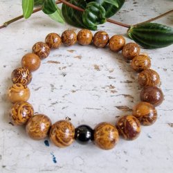 Elefant jaspis unisex armbnd  10 mm