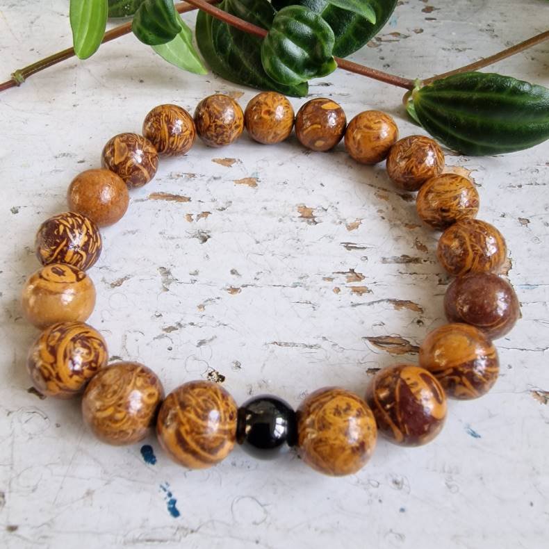 Elefant jaspis unisex armbnd  10 mm