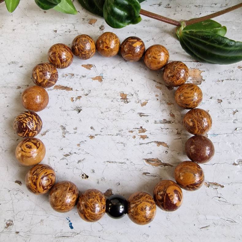 Elefant jaspis unisex armbnd  10 mm