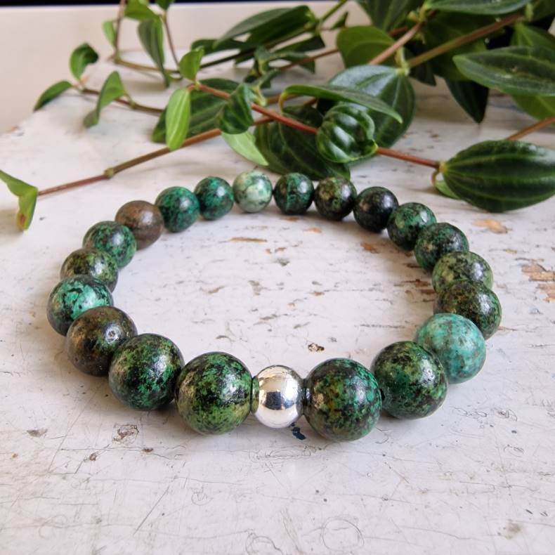 Afrikansk turkis unisex armbnd  10 mm