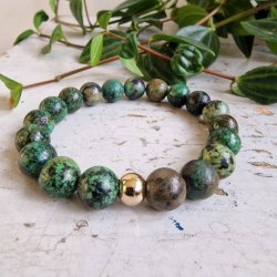 Afrikansk turkis unisex armbnd  10 mm