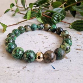 Afrikansk turkis unisex armbnd  10 mm