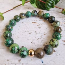 Afrikansk turkis unisex armbnd  10 mm