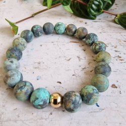 Afrikansk turkis frost unisex armbnd 10 mm