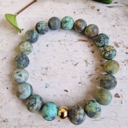 Afrikansk turkis frost unisex armbnd 10 mm