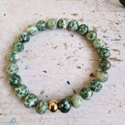 Green spot jaspis armbnd 8 mm