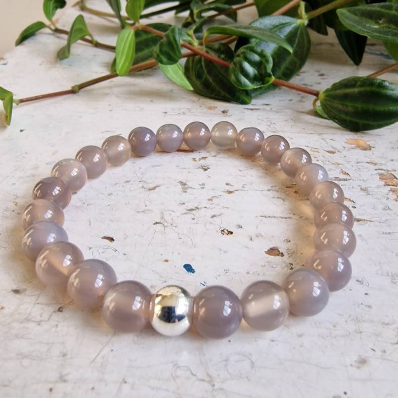 Gr agate armbnd 8 mm