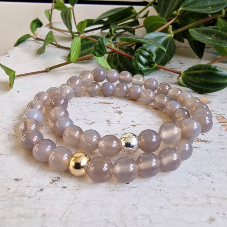 Gr agate armbnd 8 mm