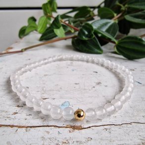 Pari armbnd hvid jade 4 mm