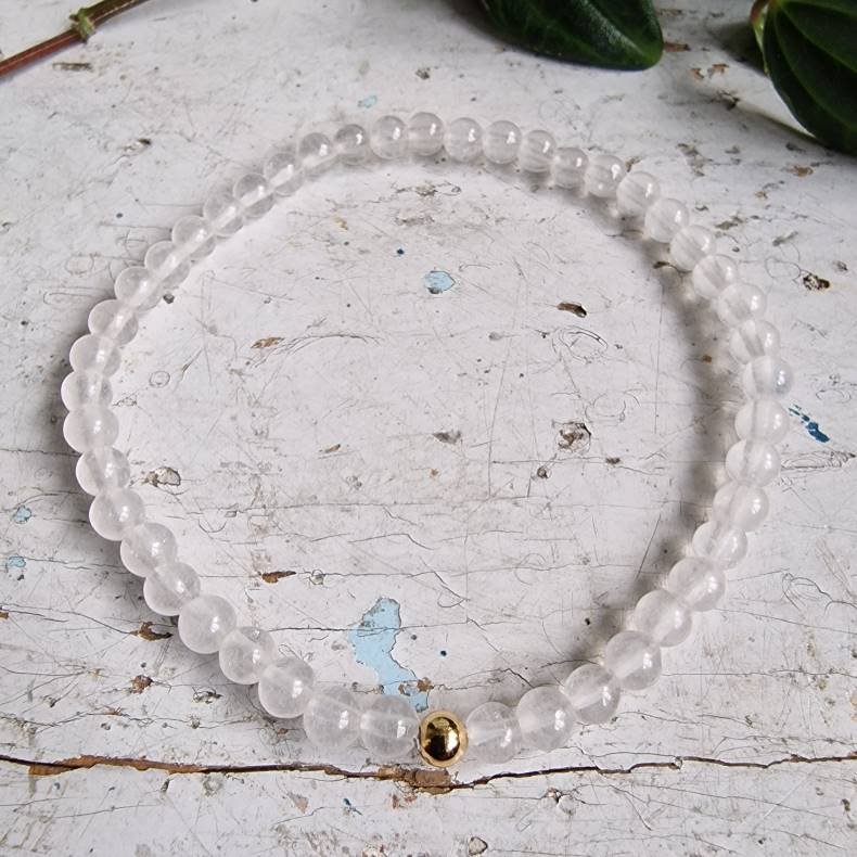 Pari armbnd hvid jade 4 mm