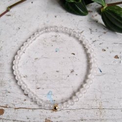 Pari armbnd hvid jade 4 mm