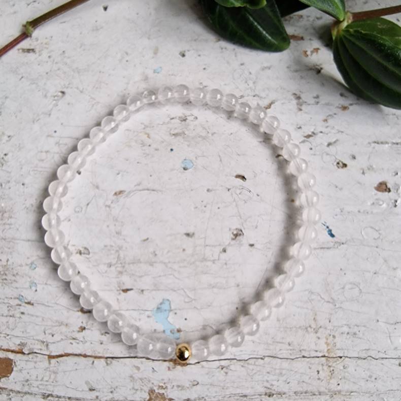 Pari armbnd hvid jade 4 mm