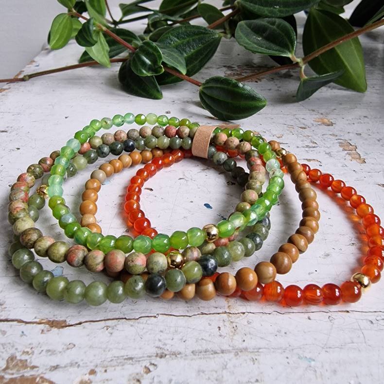 NO: 48 Unika Armbnds 5 stk. bundle str 18 cm