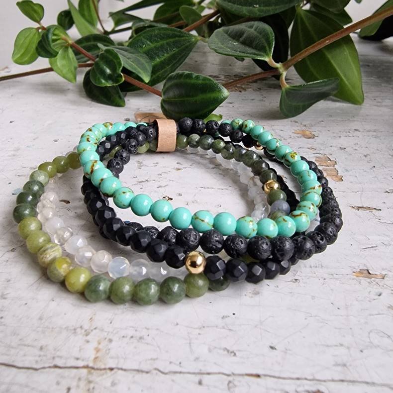 NO: 44 Unika Armbnds 5 stk. bundle str 16,5 cm