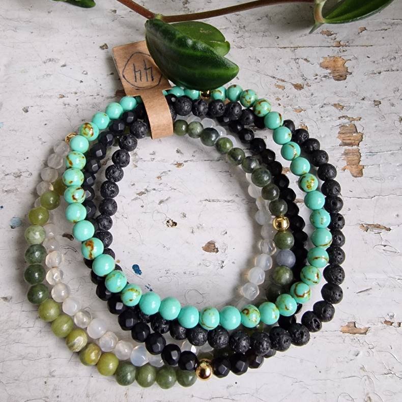 NO: 44 Unika Armbnds 5 stk. bundle str 16,5 cm