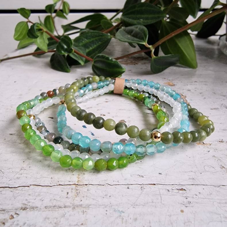 NO: 34 Unika Armbnds 5 stk. bundle str 19 cm