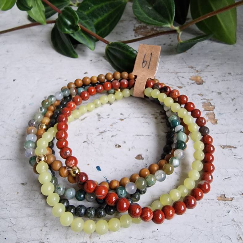 NO: 35 Unika Armbnds 5 stk. bundle str 19 cm