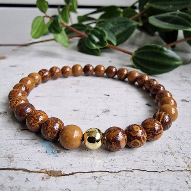Elefant jaspis armbnd 6 mm