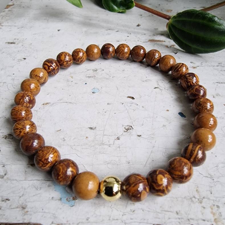 Elefant jaspis armbnd 6 mm