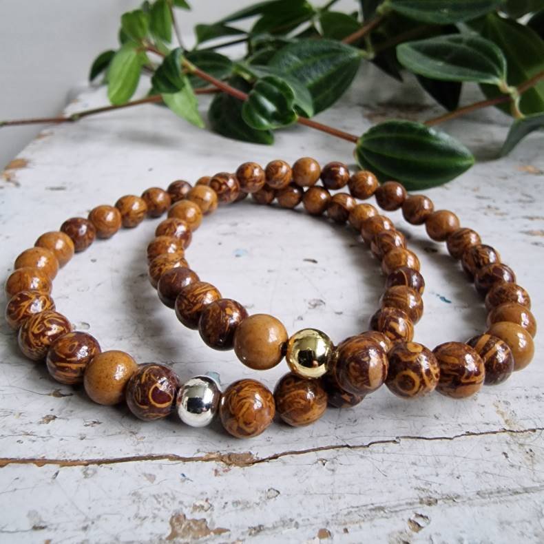 Elefant jaspis armbnd 6 mm