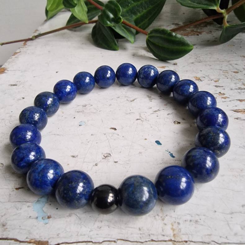 Lapis lazuli unisex armbnd 10 mm