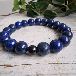 Lapis lazuli unisex armbnd 10 mm