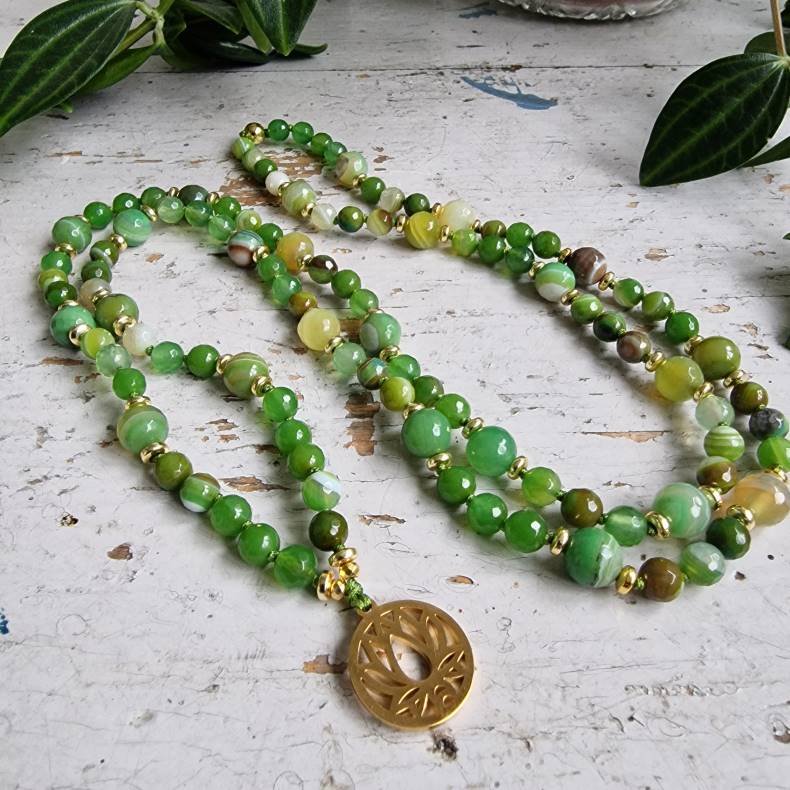 Agate grsgrn lotus Luksus boheme mala