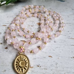 Rosaquartz sol og mne luksus boheme mala