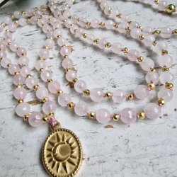 Rosaquartz sol og mne luksus boheme mala