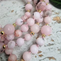 Cherry jaspis blossom guanyin i lotus G luksus boheme mala