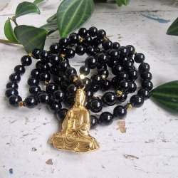 Black agate Buddha G Luksus Boheme Mala