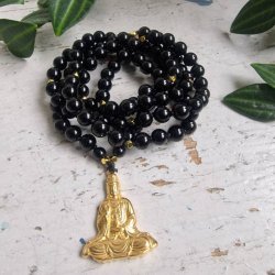 Black agate Buddha G Luksus Boheme Mala