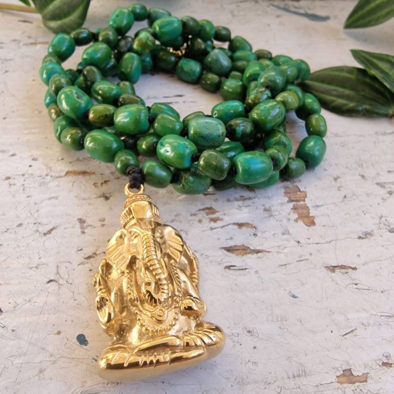 Chrysocolla ganesha luksus boheme mala  