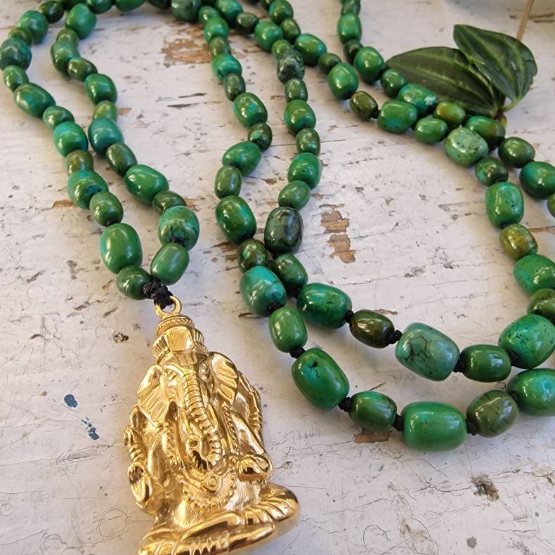 Chrysocolla ganesha luksus boheme mala  