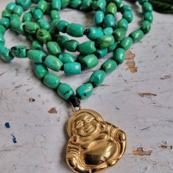 Chrysocolla happy Buddha luksus boheme mala