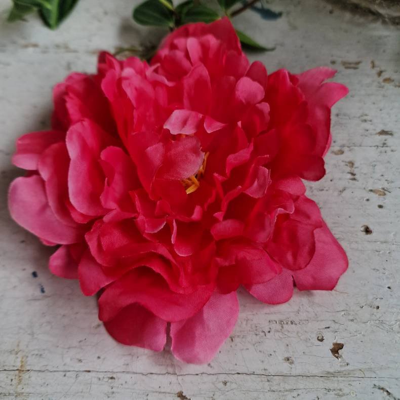 Pink pon blomster pynt S