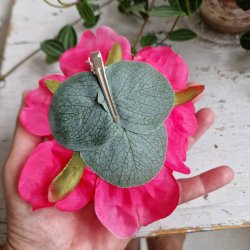 Pink pon blomster pynt S