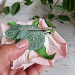 Lyserd rose blomster pynt S