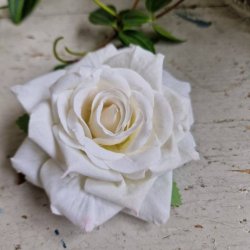 Hvid rose blomster pynt S