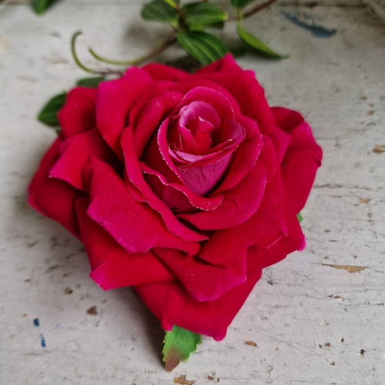 Mrkerd rose blomster pynt S