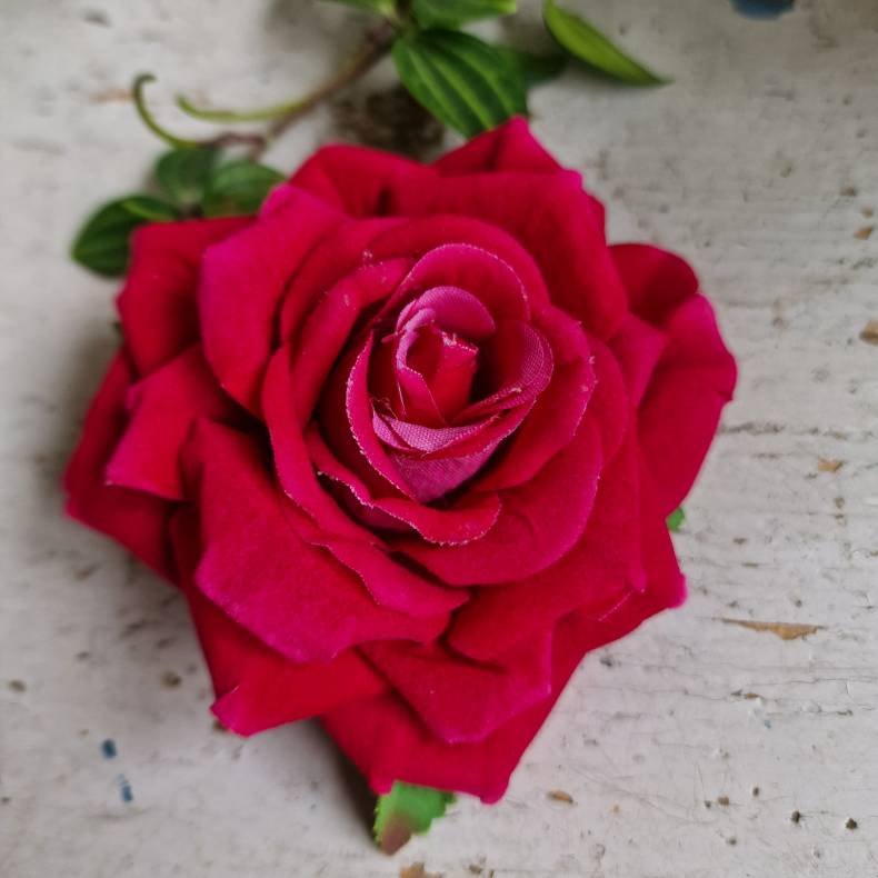 Mrkerd rose blomster pynt S