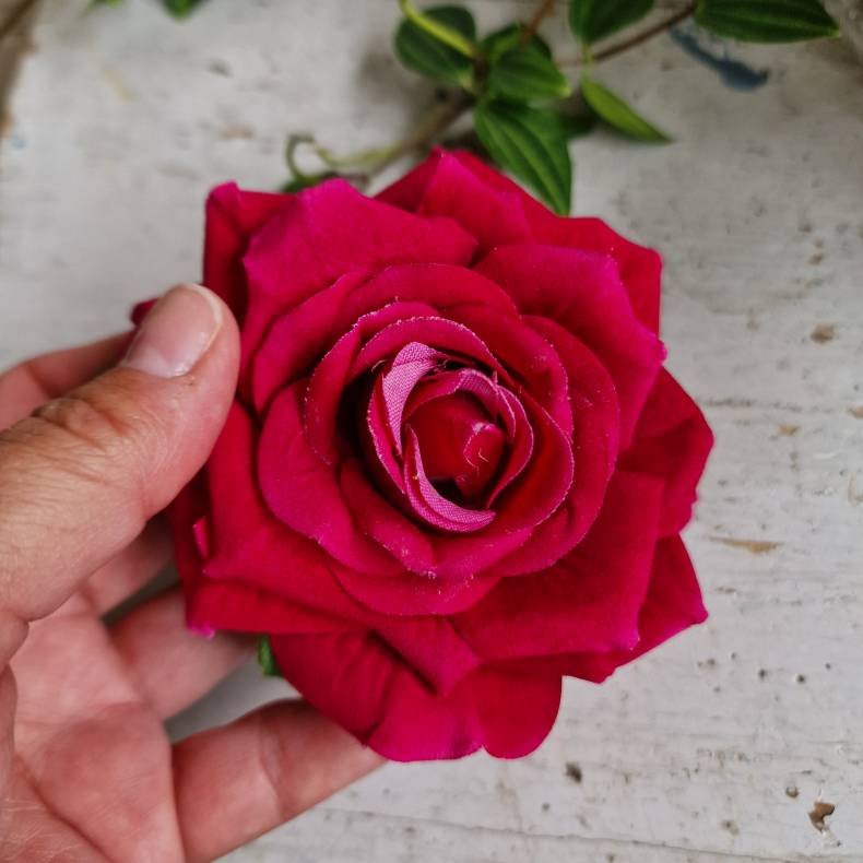 Mrkerd rose blomster pynt S