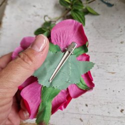 Mrkerd rose blomster pynt S