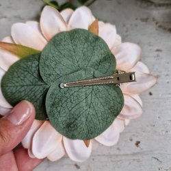 Fersken flad georgine blomster pynt S