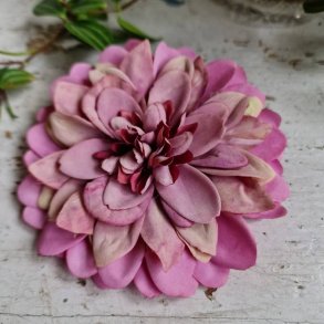 Lilla georgine flad blomster pynt S