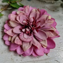 Lilla georgine flad blomster pynt S