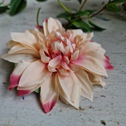 Fersken/vin krysantemum blomster clips M