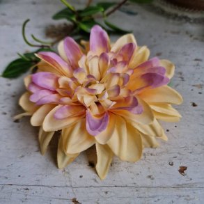 Gul/orange /lilla krysantemum blomster clips M