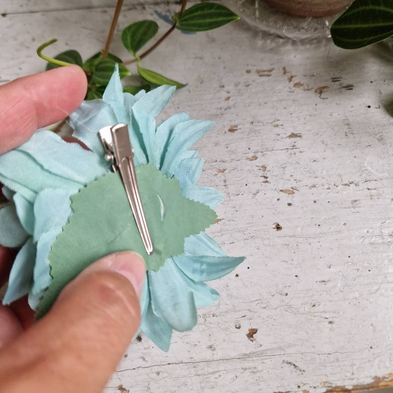 Lysebl krysantemum  blomster pynt M