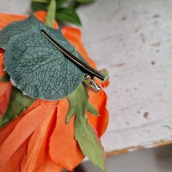 Orange rose blomster clips M